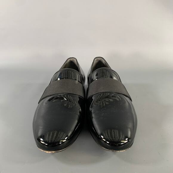 LANVIN Size 8 Black Patent Leather Slip On Loafers main image 4